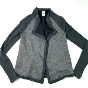 VSX Victorias Secret Open Front Quilted Knit Shirt Stitched